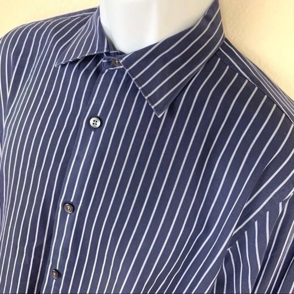 Banana Republic blue striped white size L Fitted